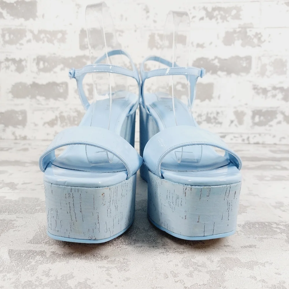 New MADDEN GIRL Theo-c Platform Wedge In Blue i730